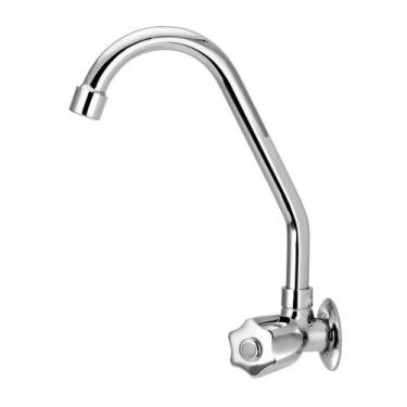 Imagem de Torneira de Cozinha Parede Bica Móvel Metal Cromado - TFC