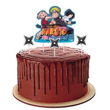 Imagem de Topper Para Bolo Naruto Enfeite Festas C/4 Festcolor, Naruto