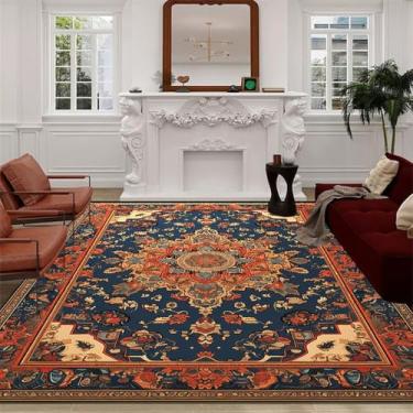 Imagem de Tapete de luxo grande para sala de estar, sofá retrô grande, tapetes de área, quarto, vestiário, lavável, DT, 5276, flanela, 11.200 x 250 cm, 78,7 x 98 pol.