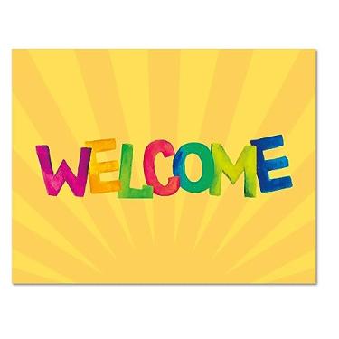 Imagem de Small World Greetings Cartões de boas-vindas 24 unidades - Dentro em branco com envelopes - Tamanho A2 (14 x 10,8 cm) - Volta às aulas, aberturas de negócios e mais