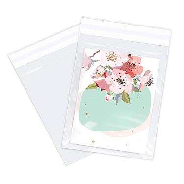 Imagem de WEPOLY - Sacos de Celofane Transparentes de 5" X 7" (200 Unidades) - Sacos de Plástico de Celofane Autovedantes - para Cadernos e Envelopes A2 A4 A6, Assados, Biscoitos, Doces