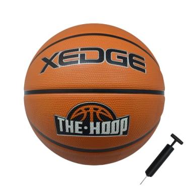 Imagem de XEDGE Basquete 75 cm Tamanho 7 Conjunto de basquete de borracha para ambientes internos e externos (laranja, tamanho 7 (75 cm))