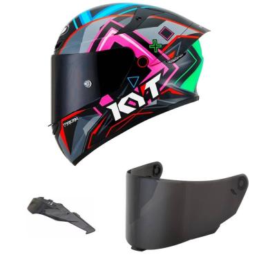Imagem de Capacete KYT TT Course Ratthapark Play Mais Viseira Fumê e Spoiler Fumê