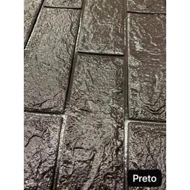 Imagem de Painel Adesivo 3d Alto Relevo Revestimento 70x77cm Preto - Não Informa