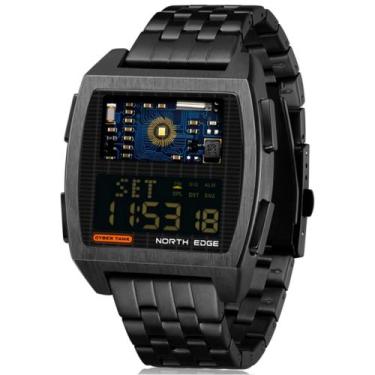 Imagem de Relógio Digital Masculino Retro Estilo Metal Cyber North Edge Multifun