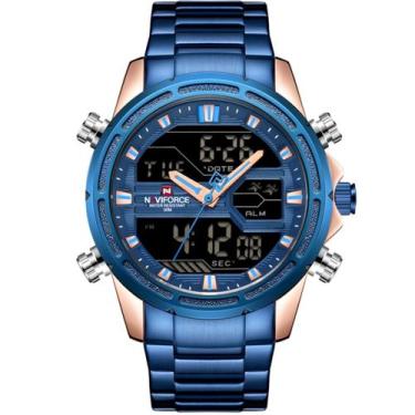 Imagem de Relógios Masculino de Quartzo Dual Display Design Luxuoso  A Prova Dág