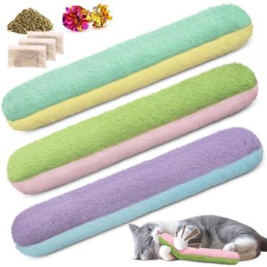 Imagem de Kit com 3 Almofadas Recarregáveis para Gato - Brinquedo Retro Shaw Cat