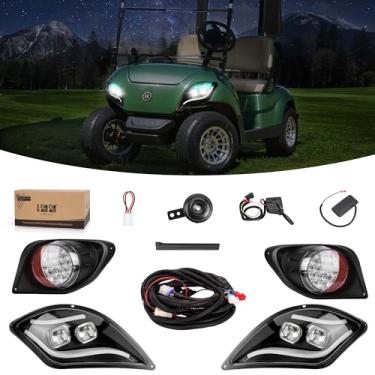 Imagem de 10L0L Kit De Luz De Carrinho De Golfe De Luxo Com Pisca-Pisca, Freio E Luz De Emergência, Kit De Luz De Funcionamento Atualizado Compatível Com Yamaha Drive 2, Luz De Farol Baixo E Alto. (12 V-72 V)