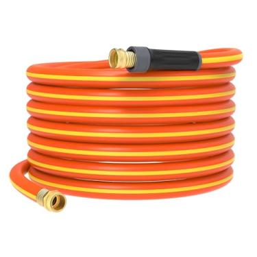 Imagem de YESTAR Mangueira híbrida de 22,8 m x 1,5 cm, mangueira de água de jardim curta, resistente, flexível, leve e híbrida com alça giratória, acessórios de latão de 3/10.2 cm, disponível para carrinho de