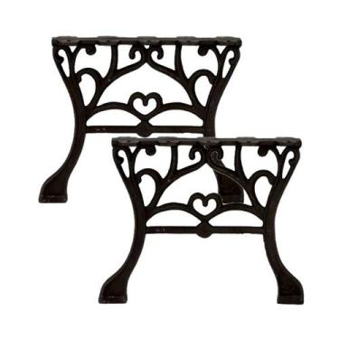 Imagem de Par Pé de Mesa Base Francesa em Ferro Fundido 38x35cm - FUNDIÇÃO SÃO C