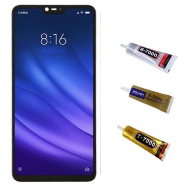 Imagem de Tela Display Touch Para Mi 8 Lite Preto + Cola 110ml