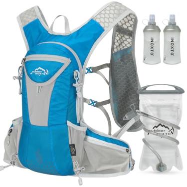 Imagem de IX INOXTO Mochila de Hidratação, Mochila de Água Leve com Mochila de Bexiga de Hidratação de 2L Grátis para Homens e Mulheres, Colete de Hidratação de Corrida para Corrida Em Trilha, Caminhada, Ciclis