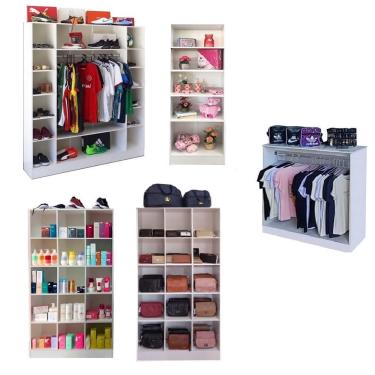 Imagem de Expositor Cabiceiro Colméia Armário Arara Balcão = Loja Roup