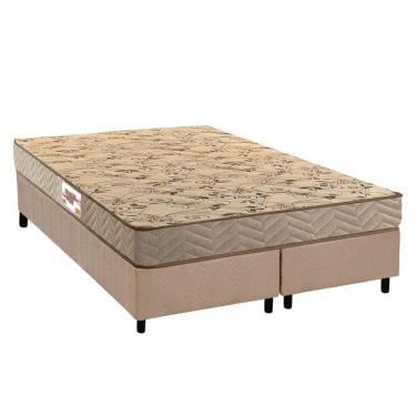 Imagem de Conjunto Box Queen Colchão Espuma Paropas Compact Ag 65 D28 Royalle Clean + Base Crc Suede Clean (158x198)