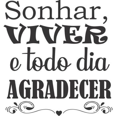 Imagem de Adesivo Decorativo de Parede Frase Sonhar, Viver.