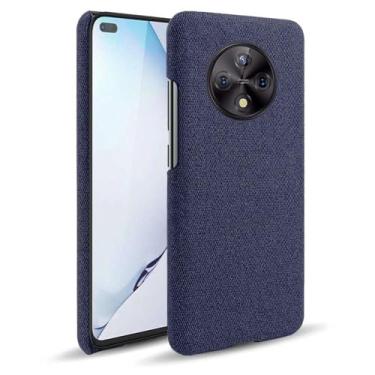 Imagem de Capa para Honor Play 50 Plus,Capa desenhada em lona,Case Protetora Ultrafina com Empunhadura Macia,Design em Tecido Antichoque e Antiarranhões-Blue