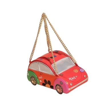 Imagem de Colaxi Bolsa de bolsa de estilo de carro para mulheres bolsas de armazenamento de telefone para trabalho de cosméticos, chaves, Carro Vermelho