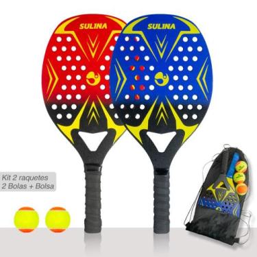 Imagem de Kit 2 Raquete de Beach Tennis XPlay com Capa e 2 Bolas