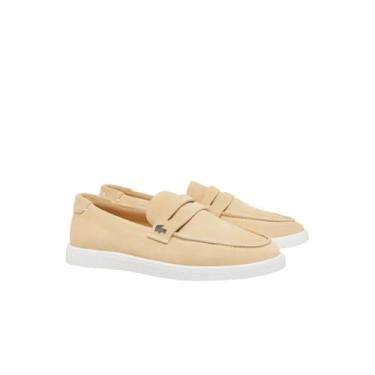 Imagem de Lacoste Cochet Suede Slip Ons masculino, Natural/branco, 44