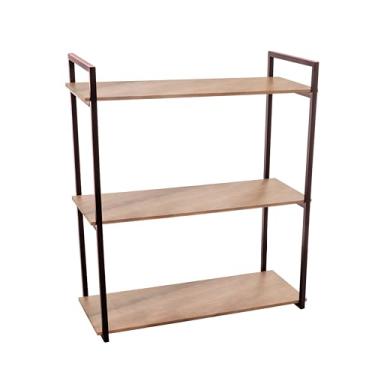Imagem de METALTRU - Prateleira Tripla Metalon, Corten com Castanho.