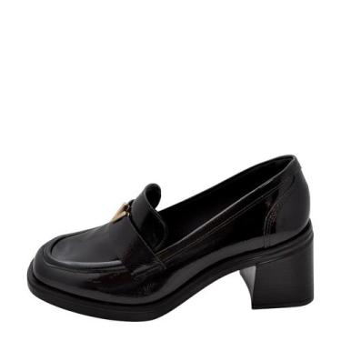 Imagem de Sapato Feminino Via Marte Salto Médio REF: 253-001-01 VERNIZ, 35, Pret