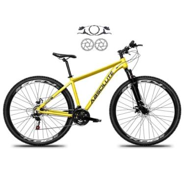 Imagem de Bicicleta Aro 29 Absolute Nero 5 21v Cabos Internos Alumínio Freios a Disco Hidraulico Garfo Suspensão (Amarelo, 19)