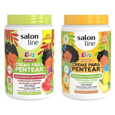 Imagem de Salon Line Kit Creme para Pentear Kids Melancia 1kg + Melão 1kg