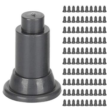 Imagem de 100 peças de pés de suporte para placa de isolamento, conjunto de 100 peças de pés de aquário, divisórias de peixe para divisória preta (preto)