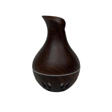 Imagem de Umidificador Difusor De Aroma Madeira Escura Óleo Essencial - Gruposho