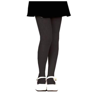 Imagem de Meia Calça Lupo Lobinha 2518-001 Infantil Fio 70 Delicada, P, Preto