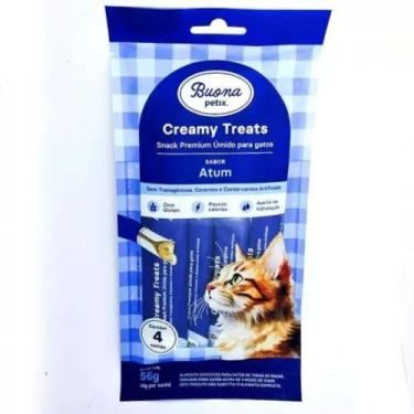 Imagem de Snack Buona Petix Creamy Sabor Atum para Gatos 56g