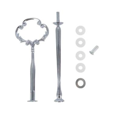 Imagem de Suporte Para Bolo De 2/3 Camadas Em Prata E Ouro, Suporte Para Cupcake