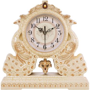 Imagem de Relógio De Mesa Grdfather Relógio Mtel Relógios Sala De Estar Relógio De Mesa Tique Relógio De Mesa Silencioso Imal Styling Com Pêndulo Para Sala De Estar Quarto Decoração De Casa, B, 1