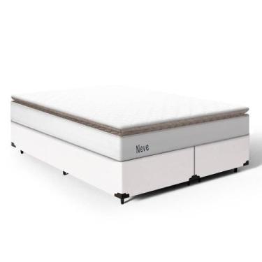 Imagem de Cama Box com Colchão de Molas Ensacadas Pillow Top Neve Queen 158cm - 