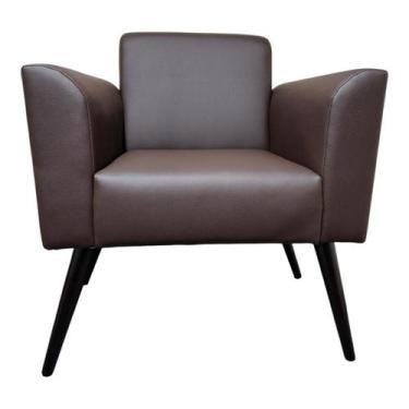 Imagem de Poltrona Decorativa Bella para Recepção ou Sala de Espera com Pés Pali