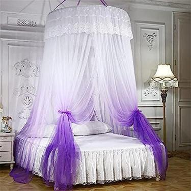 Imagem de Mosquiteiro Cama Dossel Grande Cúpula Pendurada Cama Rede Tenda Para Cama De Solteiro Dupla Cúpula Cama Dossel Rede Rápida Fácil Instalação Ideal Para Quarto Decorativo, C