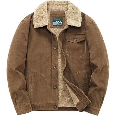 Imagem de Jaqueta De Veludo Cotelê Casual Mais Grossa De Mim, coffee, M