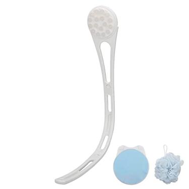 Imagem de Ymiko Conjunto de Escova de Chuveiro Multifuncional Esfoliante para Banho Com Esponja para As Costas Com Cabo Longo e Design Ergonômico Aplicável para Mulheres Grávidas Idosas