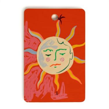 Imagem de Society6 Tábua de corte de bambu - Decoração de cozinha por Sandra Poliakov - Tábuas de corte exclusivas para cozinha, 40,6 cm x 26,7 cm x 1,3 cm, Helios I