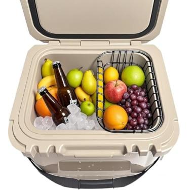 Imagem de Cesta térmica compatível com YETI Roadie 24, armazenamento em rack de arame seco manterá itens menores secos e altos para roadie 24 Ice Chest Bom para guardar frutas