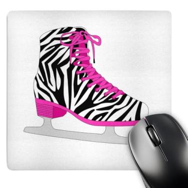 Imagem de 3dRose Mouse pad LLC 20,3 x 20,3 x 0,63 cm, imagem de skate de gelo rosa choque (mp_128505_1)