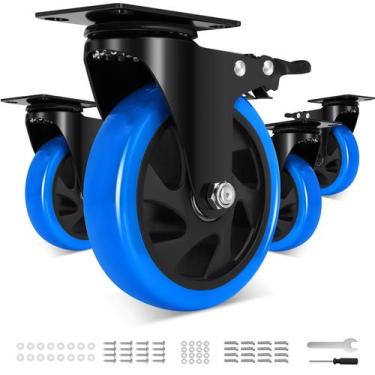 Imagem de Conjunto de rodas Caster Humagineer 5 polegadas 1000 kg Heavy Duty x4