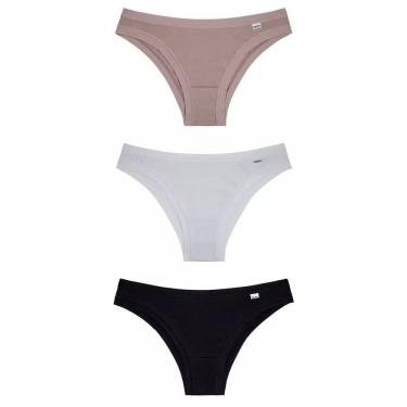 Imagem de Kit com 3 Calcinhas DelRio Biquíni em Cotton Sortido - P
