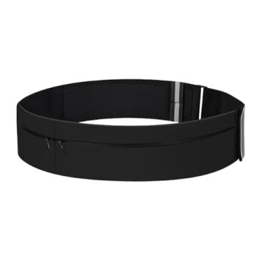 Imagem de oshhni Pochete esportiva para corrida, bolsa de cintura reflexiva para mulheres e homens, suporte para celular para academia, esportes, corrida, ciclismo, Black M