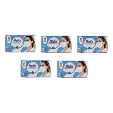 Imagem de Máscara Descartável 5 Cx Kit C/ 250 und - Medix Brasil