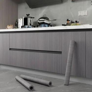 Imagem de Papel De Parede Madeira Adesivo Cinza 15 Metros Lavável 3D - JLX SHOP