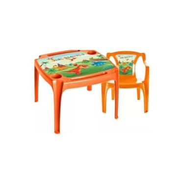 Imagem de Kit Mesa + 1 Cadeira Poltrona Infantil Personagem Arqplast