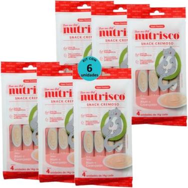 Imagem de Snack cremoso nutrisco gatos 14g atum e caranguejo com 4 un - kit com 
