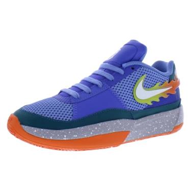 Imagem de Nike Ja 1 "Backyard BBQ Big Kids Basketball Shoes (FN4398-400, Blue Joy/GEODE Teal/Safety Orange), Blue Joy/Geode Teal/Safety Orange, 20