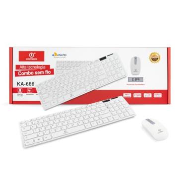 Imagem de TECLADO & MOUSE SEM FIO 2,4 GHZ C/TECLADO NUMí RICO KAPBOM KA-666 PRETO